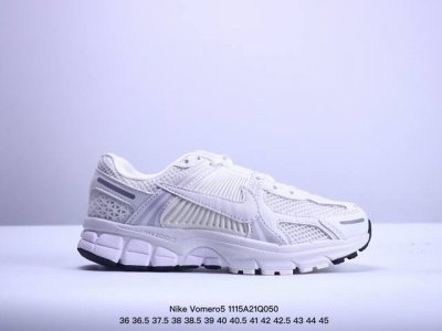 160 真标耐克Nike Zoom Vomero 5 马拉松复古跑五代休闲运动慢跑鞋 采用环保纤维革饰片组合网眼布鞋面材质 升级正确后跟Tpu加固 耐弯折热塑框