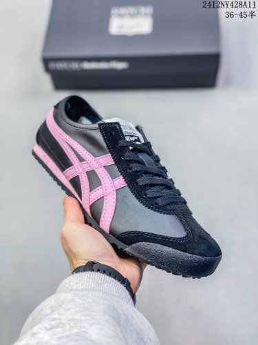 Onitsuka Tiger Mexico66 阿斯克斯 鬼冢虎 低帮 男女同款 减震支撑低邦运动休闲鞋 这款鞋由皮革制成，具有鞋跟交叉加固设计，可提供更高的稳