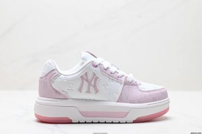 公司级Mlb 纽约洋基队 Chunky Liner Embo Monogram 印刻老花 时尚舒适 休闲运动 防滑耐磨增高 低帮 板鞋 货号:3Asxm075N
