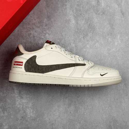 本地290 核心私 Travis Scott X Fragment Design X Air Jordan 1 Low Og Sp Aj1 乔1 Supreme