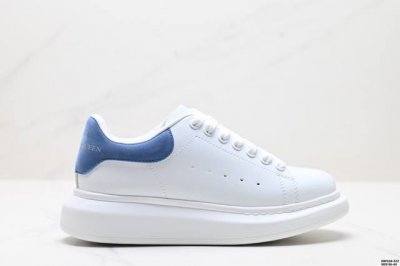 真标意大利高奢品牌Alexander Mcqueen亚历山大 麦昆 Sole Leather Sneakers低帮时装厚底休闲运动小白鞋 货号:553770 W