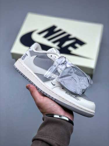 Nike Air Jordan 1 Low 定制-巴宝莉联名 低帮复古文化板鞋 #定制鞋盒 大厂纯原品质出货 超高清洁度 皮料切割干净无任何毛边 细节完美 货号