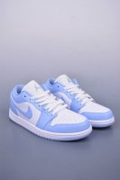Air Jordan 1 Low 浅蓝色 Aj1乔1低帮休闲板鞋 同步官方配色 市场唯一独家头层皮打造 原鞋原档案开发 原厂皮料 原档冲孔鞋头 正确满胶鞋垫 四