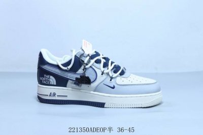 Nike Air Force 1 Af1耐克 空军一号绑带北面联名休闲板鞋 221350Adeop半 36-45