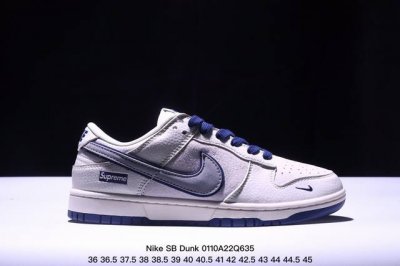 Nike Sb Dunk Low“ Supreme联名 米白灰猪八” 周年高端定制 低帮休闲板鞋 定制鞋盒 大厂纯原品质出货 超高清洁度 皮料切割干净无任何毛边