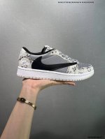 公司级Aj1倒勾Travis Scott X Air Jordan 1 Reverse Mocha Aj1乔1 Ts 闪电 联名倒钩 低帮文化篮球鞋 货号:Xd
