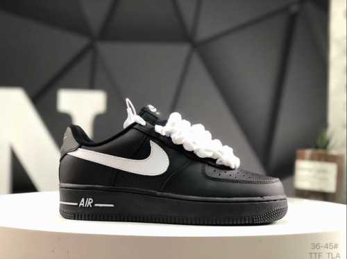 160 Air Force 1 Low’07 空军一号低帮休闲板鞋 定制皮料 原楦原纸板 纯正空军版型 内置全掌气垫 货号：Cw2288 001 尺码：36-4