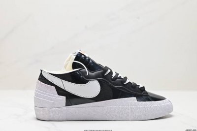 公司级sacai X Nike Blazer Mi D经典百搭中帮开拓者休闲运动板鞋 真硫化铝楦制作 原厂布料拼接 独家裁片完美鞋型 台湾进口软感荔枝头层皮 原