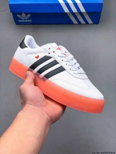 真标半码！阿迪达斯Adidas Samba Rose 三叶草 复古厚底增高休闲板鞋 0414279Y18