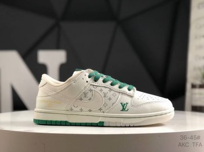 耐克 Nk Sb Dunk Low Lv联名---白绿双色大底周年高端定制 低帮休闲板鞋 #高端定制鞋盒 大厂纯原品质出货 超高清洁度 皮料切割干净无任何毛边