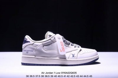 Travis Scott X Fragment Design X Jordan Air Jordan 1 Low Og Sp “Lv联名 灰绿猪八” 多方联名合
