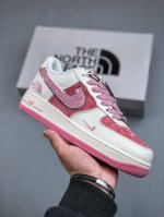 Nike Air Force 1 Low 07 X The North Face 米白粉小钩满天星原楦头原纸板 打造纯正低帮空军版型专注外贸渠道 全掌内置蜂窝气
