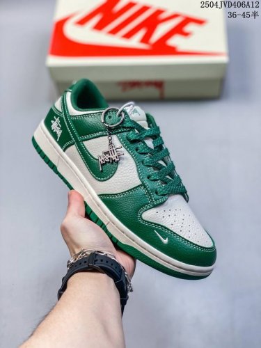海外爆款限量发售！Nike Sb Dunk Low“斯图西联名 祖母绿” 周年高端定制 低帮休闲板鞋 定制鞋盒 大厂纯原品质出货 超高清洁度 皮料切割干净无任何