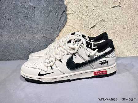耐克 联名 Nike Dunk Low Lthr Ow 解构绑带滑板鞋 Sb系列经典复古运动鞋。双鞋带系统延续了今年的代表性风格，搭配亮色鞋带，保持了 Dunk - 点击图像关闭