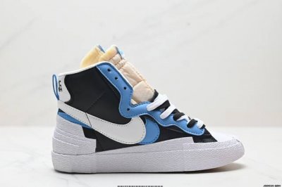公司级sacai X Nike Blazer Mi D经典百搭中帮开拓者休闲运动板鞋 真硫化铝楦制作 原厂布料拼接 独家裁片完美鞋型 台湾进口软感荔枝头层皮 原