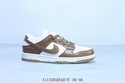 170 耐克 Nike Sb Dunk Low Pro 复古低帮 休闲运动滑板板鞋 白棕色 货号 Fj2260-001 311320Aduqy半 36-46