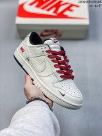 海外爆款限量发售！高端定制Nike Sb Dunk Low Nike联名---三钩白红 高端定制 低帮休闲板鞋 定制鞋盒 大厂纯原品质出货 超高清洁度 皮料切割
