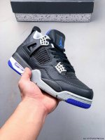 二层真标 Air Jordan 4 Aj4代中帮复古休闲运动文化篮球鞋 秉承轻量化的速度型篮球鞋设计思想完成设计 降低重量的同时提升舒适度 中底延续前作使用了分