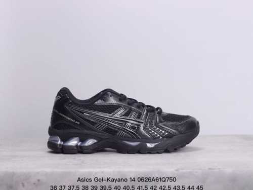 亚瑟士 Asics Gel-Kayano 14 公司级版本运动休闲透气专业缓震慢跑鞋。采用工程弹性双层再生网格密度鞋面材质，后跟3D可视gel缓震乳胶物料，升级
