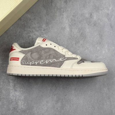 本地 核心私 Travis Scott X Fragment Design X Air Jordan 1 Low Og Sp Aj1 乔1 Sup联名-织布标米