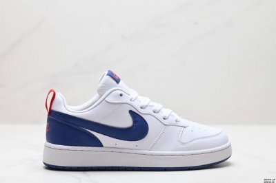 真标耐克Nike Court Borough Low2低帮百搭透气休闲运动板鞋 经典耐用的设计 兼顾舒适脚感和出众风范 演绎匠心之作 结构性的支撑贴合感结合复古