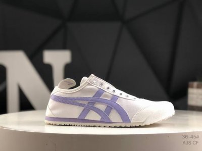 合集100 真标带半码日产经典老牌-鬼塚虎/Onitsuka Tiger Mexico 66经典墨西哥系列复古经典百搭休闲皮革慢跑鞋 货号：D3K0Q 尺码:3