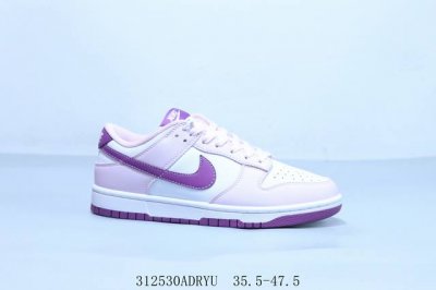 200 耐克 Nike Sb Dunk Low Pro 复古低帮 休闲运动滑板板鞋 白紫 货号 Fb9109-104 312530Adryu 35.5-47.5