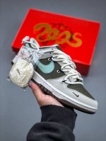 500支持放店 Nike Sb Dunk Low 蛇年系列 绑带灰绿蓝勾 周年高端定制 低帮休闲板鞋 Yx5066-289 #定制鞋盒 大厂纯原品质出货 超高清
