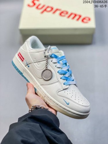 海外爆款限量发售！公司级 Nike Sb Dunk Low“Supreme联名 米蓝双勾” 周年高端定制 低帮休闲板鞋 定制鞋盒 大厂纯原品质出货 超高清洁度