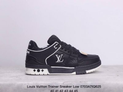 全新lv路易威登louis Vuitton Trainer Sneaker Low休闲运动文化百搭板鞋 尺码:40-45 Xm0703Q625
