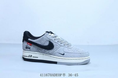 耐克 Nike Air Force 1 Af1耐克 低帮 空军一号休闲板鞋 斯图西 货号 Sj6698-018 41 Adeop半 36-45