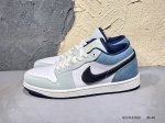 220 #新品上市实拍 air Jordan 1 Low 低帮 蓝柠檬 Aj1 乔丹1代 Aj1 乔1 低邦 蓝黄拼接 乔丹篮球鞋系列 鞋身采用蓝色皮革勾勒轮廓