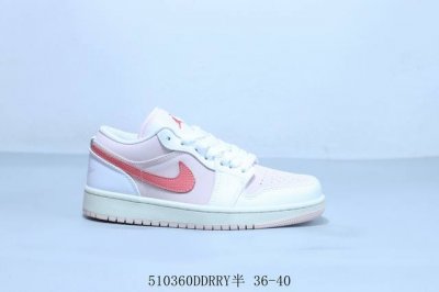 乔丹Air Jordan 1 Low Aj1 乔1低帮复古文化休闲运动篮球鞋 粉白 货号 Ib8156-133 510360Ddrry半 36-40