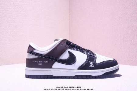 Nk Sb Dunk Low Lv联名-摩卡米黑周年高端定制 低帮休闲板鞋 #高端定制鞋盒 原装头层材料 独家版型蒸餾加工 大厂纯原品质出货 超高清洁度 皮料切 - 点击图像关闭