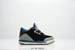 童鞋Air Jordan 3 Retro 复刻白水泥 Aj3 乔丹3代 Aj3 乔3 经典复刻白水泥 乔丹篮球鞋系列 鞋身以白色为主调，采用优质皮革材质搭配鞋头