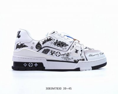 公司级全新lv路易威登louis Vuitton Trainer Sneaker Low休闲运动文化百搭板鞋 尺码:36-45，编码3083M7830