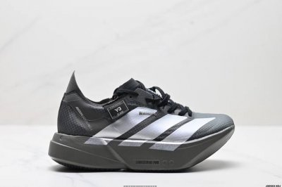 公司级Y-3 Adidas Adizero Adios Pro 4M 马拉松飞线贾卡轻质透气休闲运动跑步鞋 采用双层透气网纱 Flywire动态飞线绑缚鞋面材质