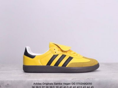 Adidas三叶草 Originals Samba Vegan Og 芯片 超软头层皮 桑巴舞系列绅士德训足球风百搭低帮休闲运动板鞋 货号：Ig1024 Siz