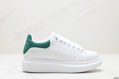 公司级意大利高奢品牌alexander Mcqueen亚历山大 麦昆 Sole Leather Sneakers低帮时装厚底休闲运动小白鞋 尺码:35-45 I