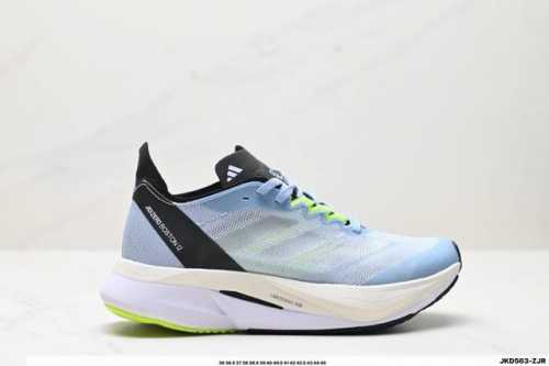 公司级阿迪达斯Adidas Adizero Boston 12 M透气网眼竞速跑鞋Boost 缓震底 后跟加厚 呵护脚后跟 立体保护软绵鞋口 轻松穿脱不磨脚 安