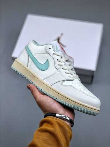 Air Jordan 1 Low Aj1 乔1薄荷绿 低帮文化休闲运动板鞋 Dc0774 134市场唯一独家头层皮打造 原鞋原档案开发 原厂皮料 原档冲孔鞋头