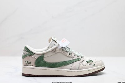公司级Aj1倒勾Travis Scott X Air Jordan 1 ” Reverse Mocha “ Aj1乔1 Ts 闪电 联名倒钩 低帮文化篮球鞋 完