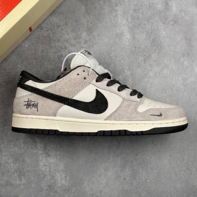 本地200 核心私 stussy X Nk Sb Dunk Low 斯图西联名-黑灰猪八 周年高端定制 低帮休闲板鞋 #Stussy是源于美国的潮流品牌，音译为