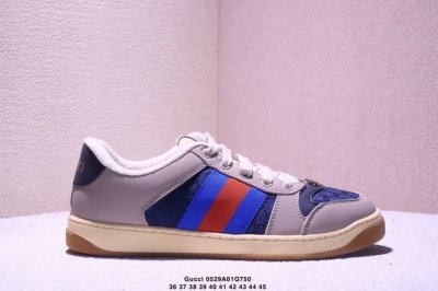 真标Gucci Distressed Screener Sneaker 怀旧版 原版做旧 古驰小脏鞋系列 xm0529Q750