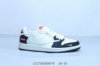 乔丹Air Jordan 1 Low Aj1 乔1低帮复古文化休闲运动篮球鞋 倒勾 联名 212750Adeop半 36-45