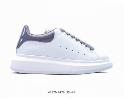 麦昆小白鞋 Alexander Mcqueen 亚历山大麦昆 松糕鞋厚增底高变色小白鞋20官同方步 全码现货 市场最好性价比版本 可进口丝亚绸光原版正品 水染羊