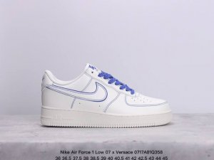 公司级nike Air Force 1 Low 07 X Versace 原楦头原纸板 打造纯正低帮空军版型 专注外贸渠道 全掌内置蜂窝气垫 原盒配件 原厂中底