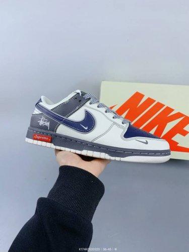：260 【公司级】耐克 Nike Dunk Low Retro Diy定制款运动鞋复古板鞋，作为 80 年代经典篮球鞋款，起初专为硬木球场打造，后来成为席卷街