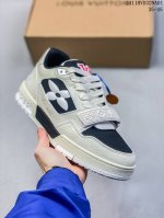 原版开发 全新爆款 Sneaker Lo 公司级路易威登板鞋 魔术贴面包鞋 新款 LV Tyler x LOUIS VUITTON Trainer 圆头系带 魔