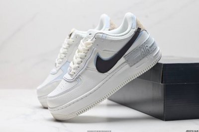 公司级耐克nike Wmns Air Force 1 Shadow全新少女系解构主义设计 马卡龙空军一号轻量增高低帮百搭板鞋 为经典设计注入玩味元素 分层结构